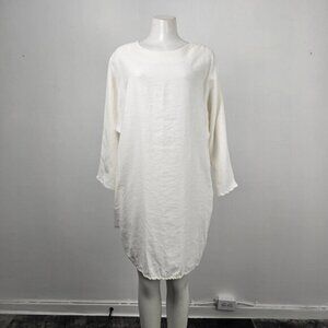 Oak Fort White Long Sleeve Dress Size L